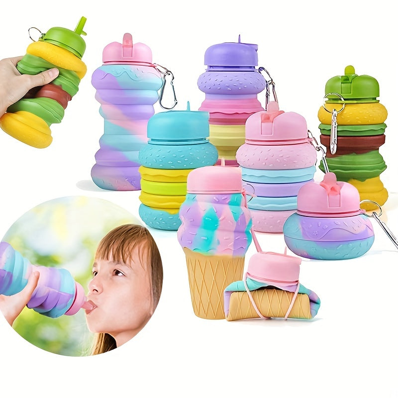 Water Cup Children Portable Water Bottle Donut Creative Leak Proof