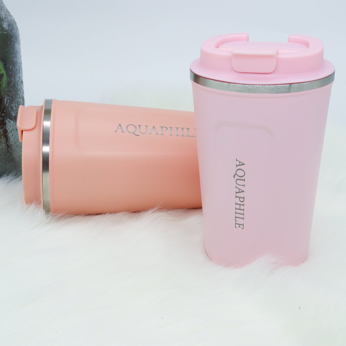 Aquaphile Coffee Mug to Go Stainless Steel Thermos Double Wall Insulated Coffee Cup Reusable Travel Mug with Leak Proof Lid